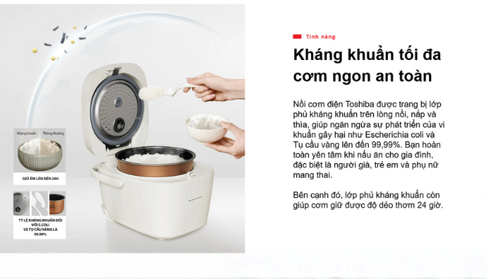 Nồi Cơm Điện Tử Toshiba RC-18DR5UVN