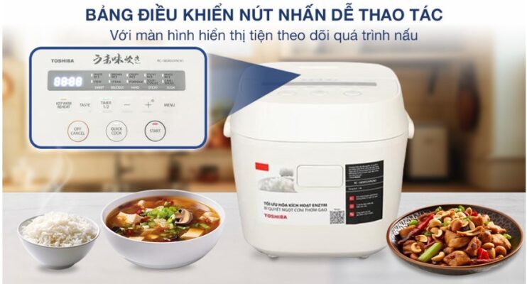Bảng điều khiển  của Toshiba RC-18DR5UVN dễ thao tác