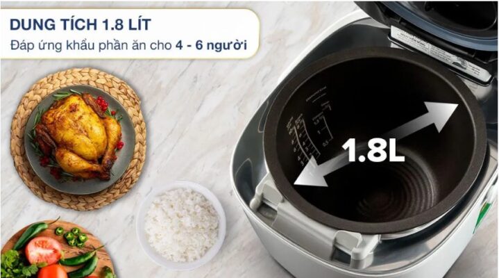 Nồi Cơm Điện Tử Cao Tần Áp Suất Toshiba RC-18VXWVN(W)