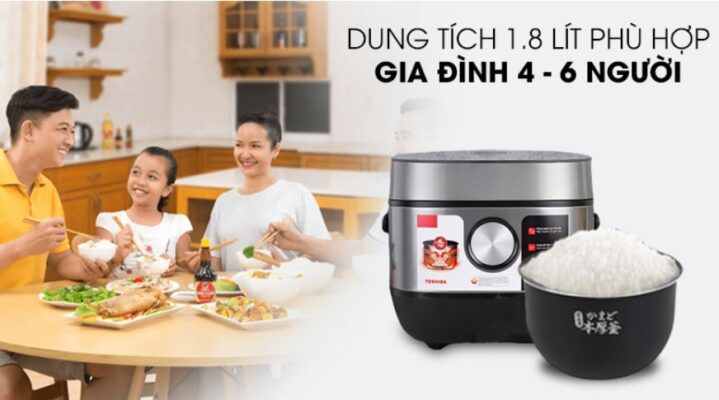 nồi cơm điện tử cao tần Toshiba RC-18IP1PV