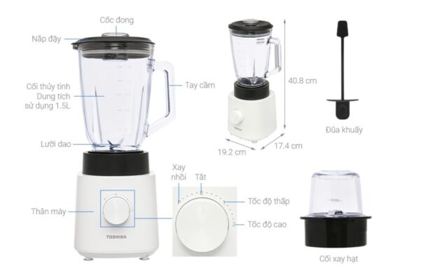 Trọn bộ Máy Xay Sinh Tố Toshiba BL-70GR1UV