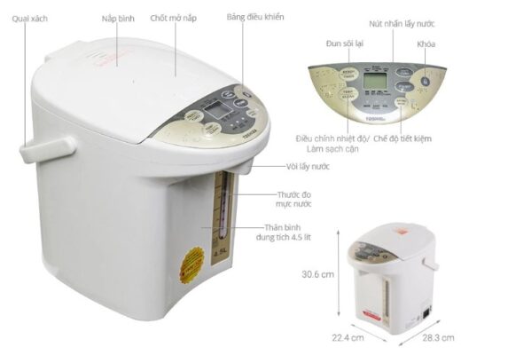 Trọn bộ Bình thủy điện Toshiba
