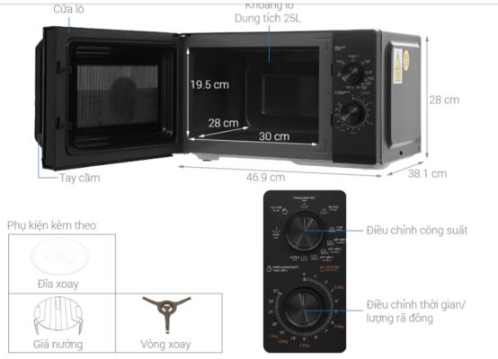 Trọn bộ Lò vi sóng có nướng Toshiba