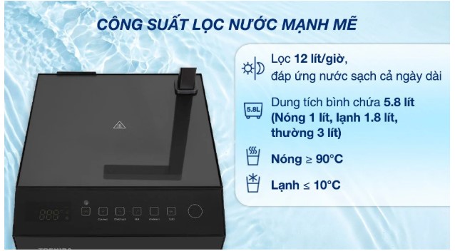 Máy lọc nước nóng lạnh RO Toshiba