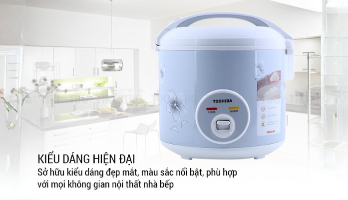 Nồi cơm điện Toshiba RC-18JFM(H)VN với kiểu dáng hiện đại