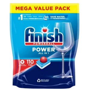 Viên rửa chén Finish Power All in 1 110 viên không hương