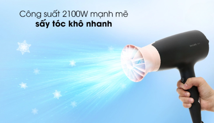 Máy sấy tóc Philips BHD350/10 với công suất 2100W